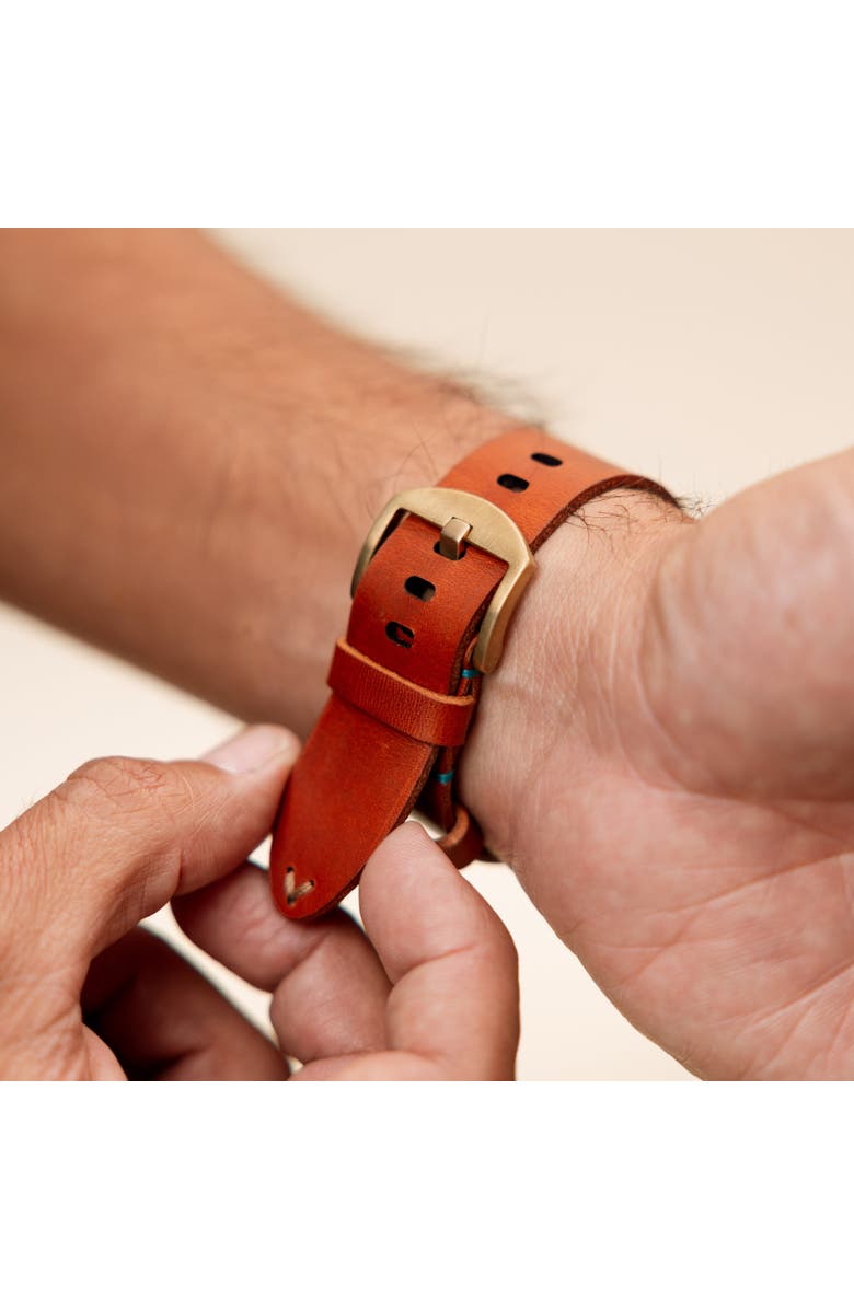 Bluebonnet The Companion Horween Leather Apple Watch Band, Alternate, color, English Tan