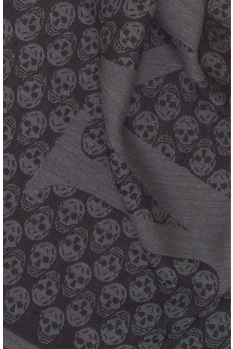 Multilogo Wool Scarf, Alternate, color, GREY/ DARK GREY