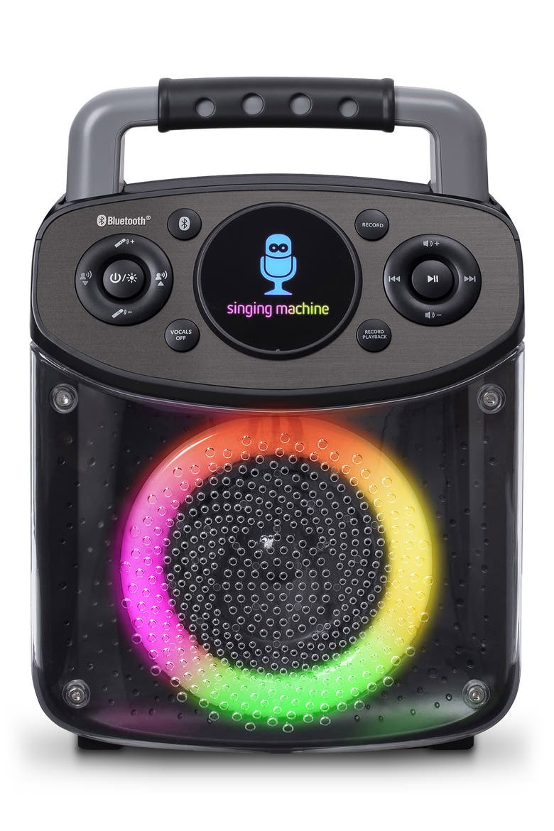 Mini Sparkle Bluetooth Karaoke Machine, Alternate, color, BLACK