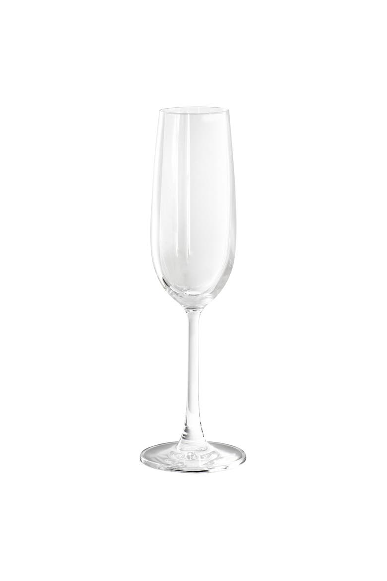 4 Piece 7.3 Ounce Flute Glass Set in Clear, Alternate, color, None