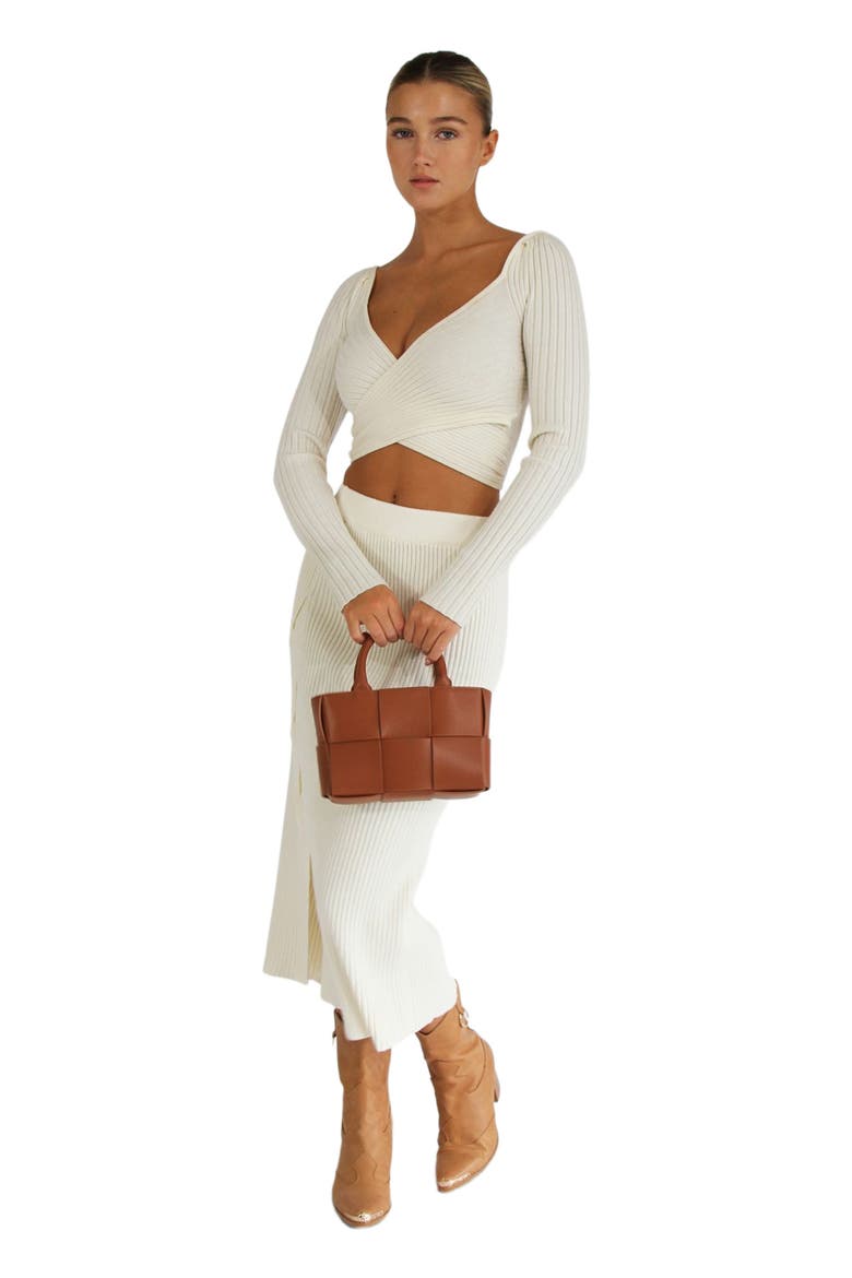 All My Life Knit Midi Skirt, Alternate, color, Cream