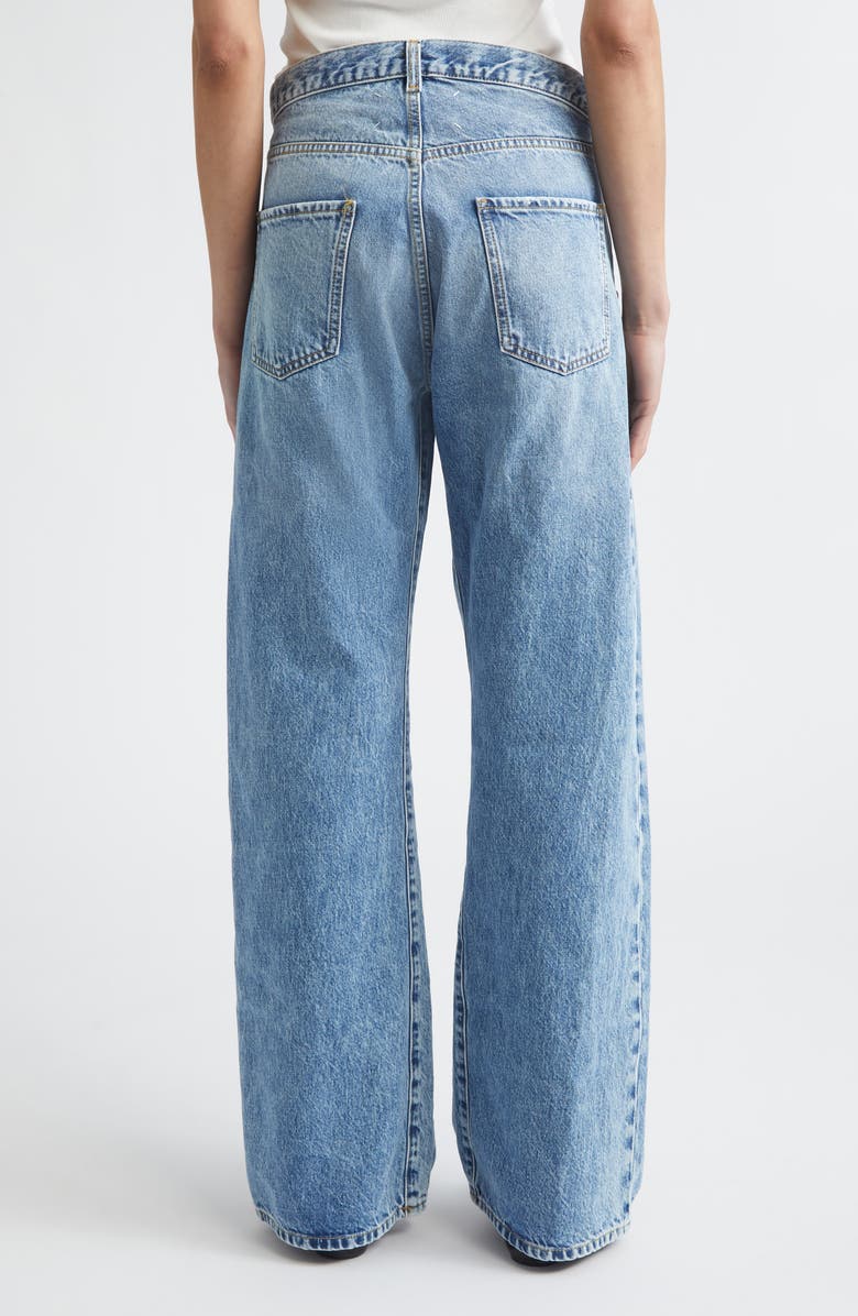 Maison Margiela Elongated Pocket Nonstretch Denim Jeans, Alternate, color, Denim