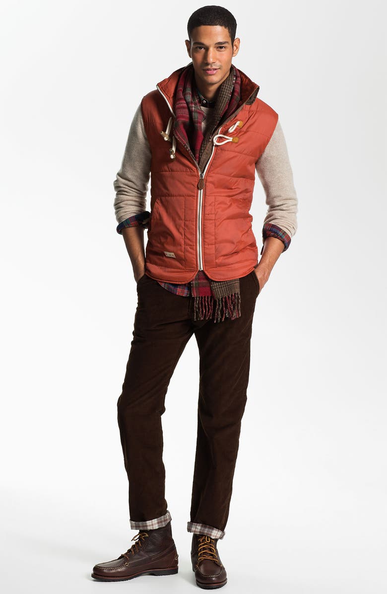 Toddland Flannel Lined Slim Straight Leg Corduroy Pants, Alternate, color, 