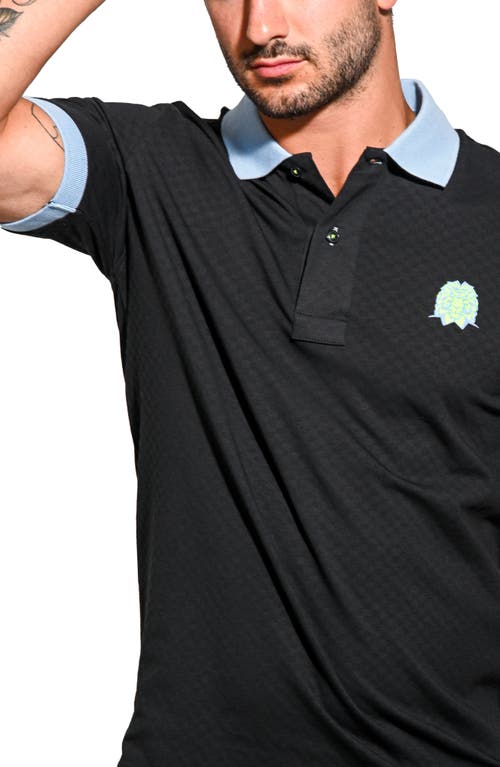Maceoo Mozartsquaretip Stretch Nylon Polo In Black