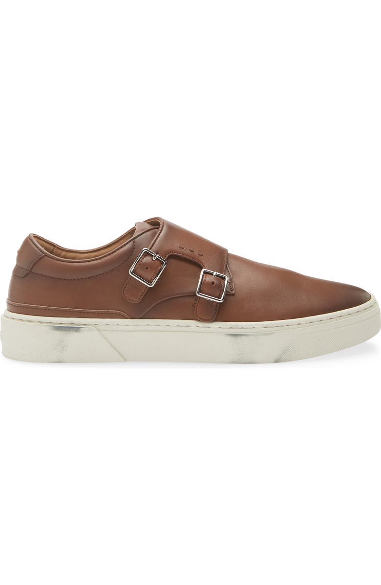 BOSS Gary Monk Strap Sneaker, Alternate, color, Medium Brown
