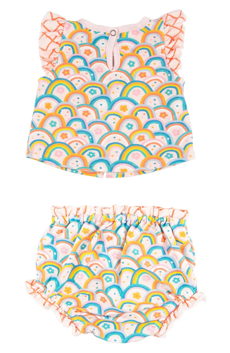 Miki Miette Yasi Ruffle Sleeve Top & Bloomers Set, Alternate, color, Pink