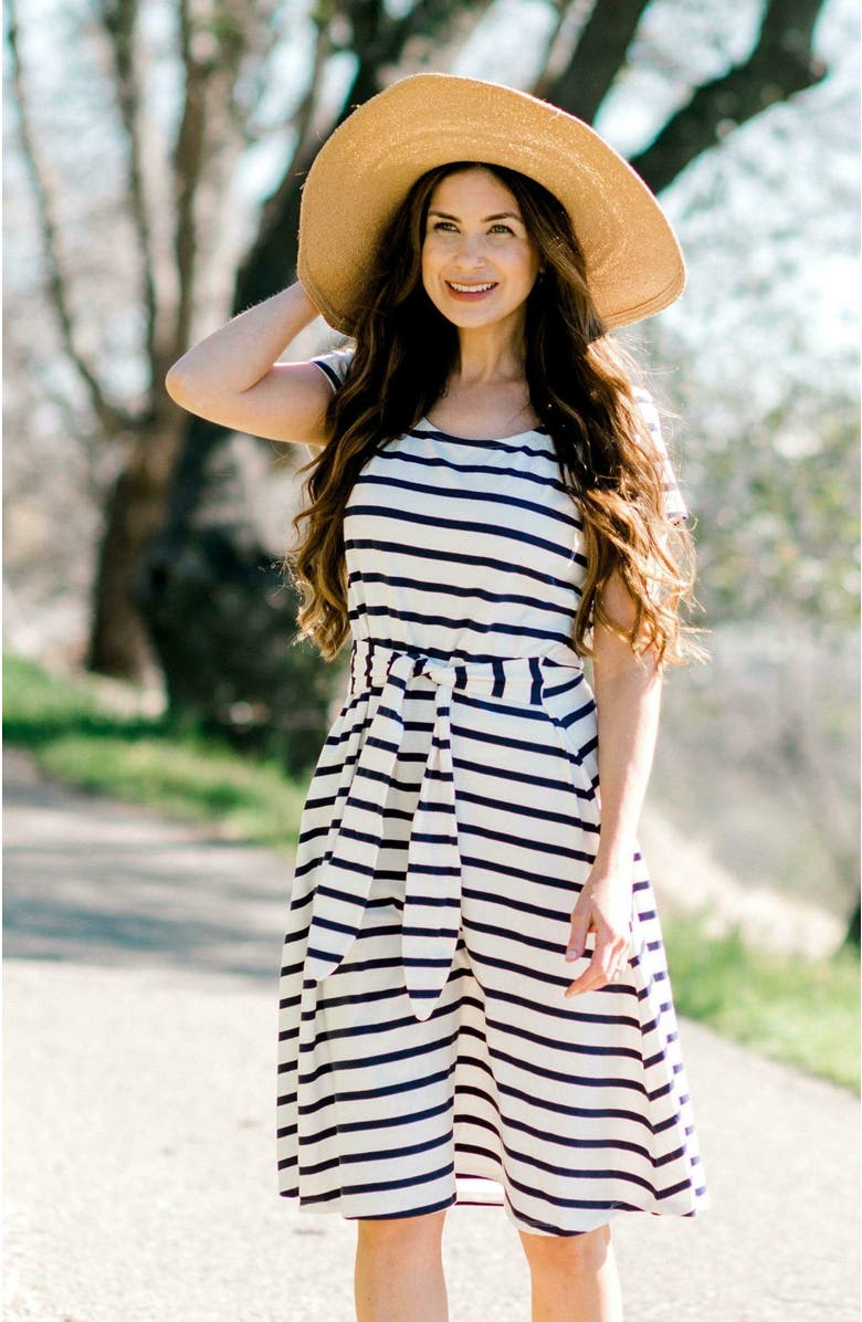 Hope & Henry Women's Organic Tie-Waist Knit Dress, Alternate, color,