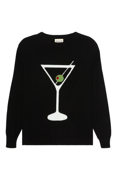Riley Crewneck Sweater - Martini Glass