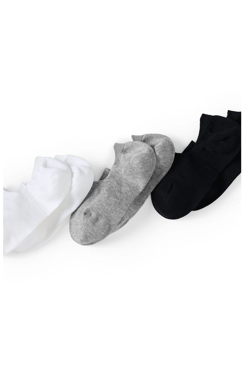 3-Pack No Show Socks, Main, color, White Gray Black Pack