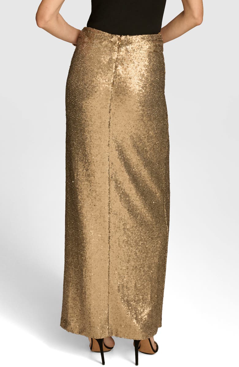 Donna Karan New York Sequin Front Knot Skirt, Alternate, color, 