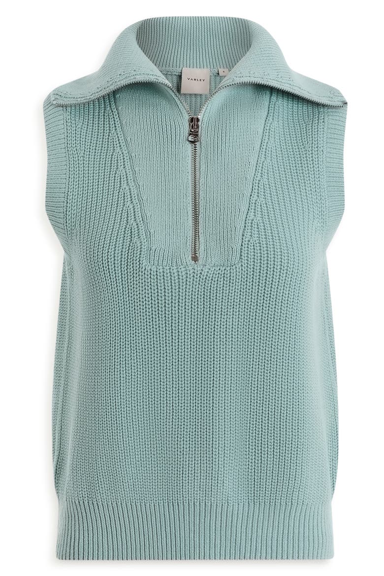 Clifford Half Zip Sleeveless Sweater, Alternate, color, PORCELAIN BLUE