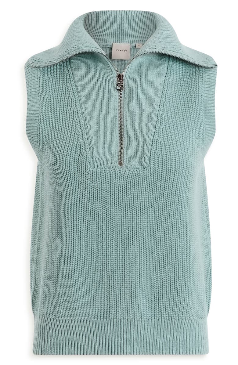 Varley Clifford Half Zip Sleeveless Sweater, Alternate, color, Porcelain Blue