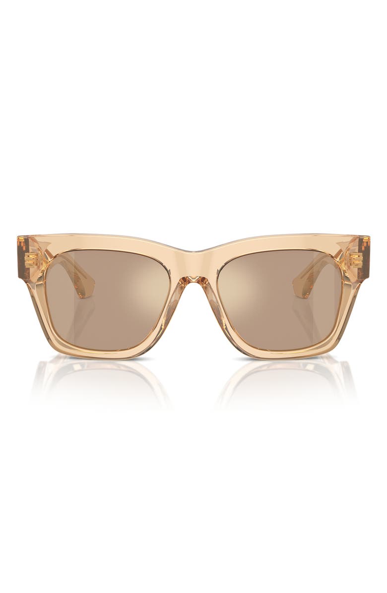 Burberry 52mm Square Sunglasses, Alternate, color, Brown