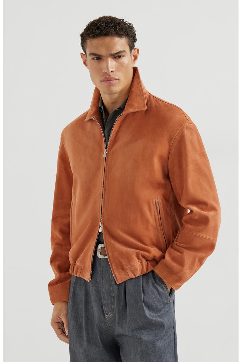 Suede jacket, Main, color, Apricot