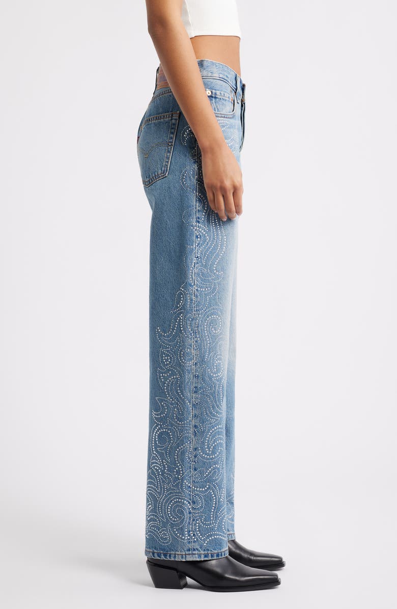 Levi's<sup>®</sup> 501<sup>®</sup> '90s Straight Leg Ankle Jeans, Alternate, color, Denim Venom