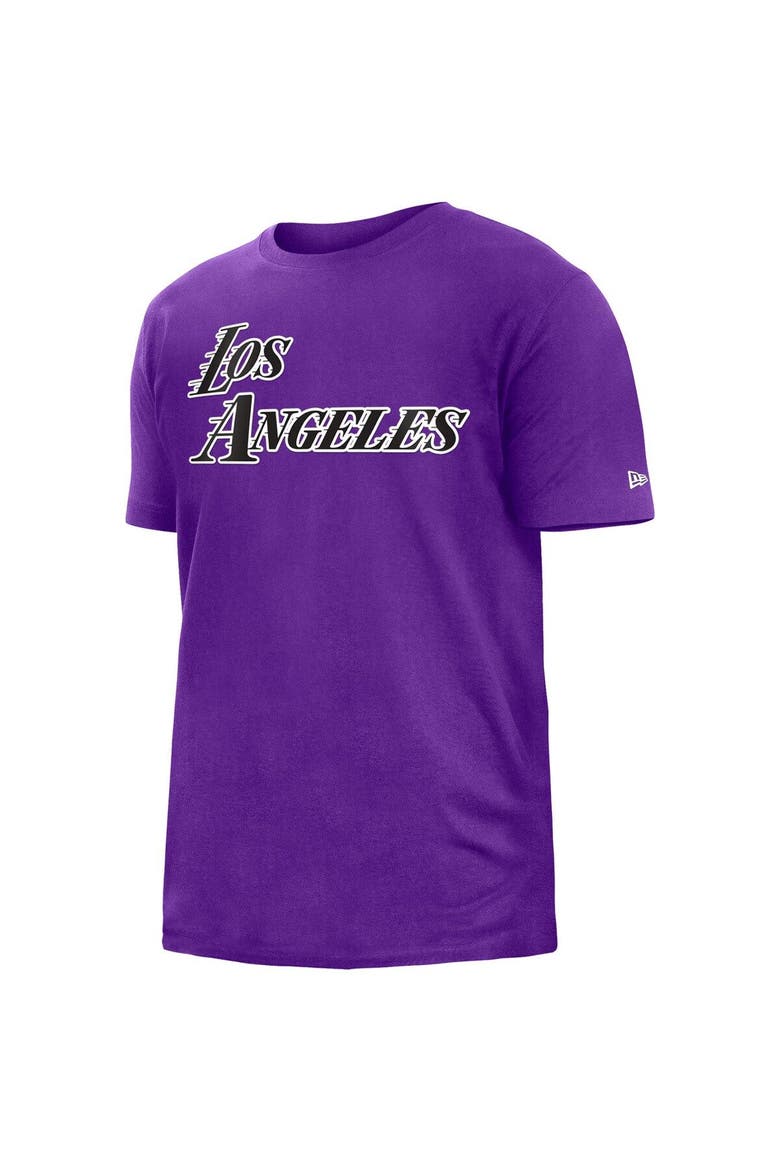 Men's New Era Purple Los Angeles Lakers 2022/23 City Edition Big & Tall T-Shirt, Alternate, color, Purple