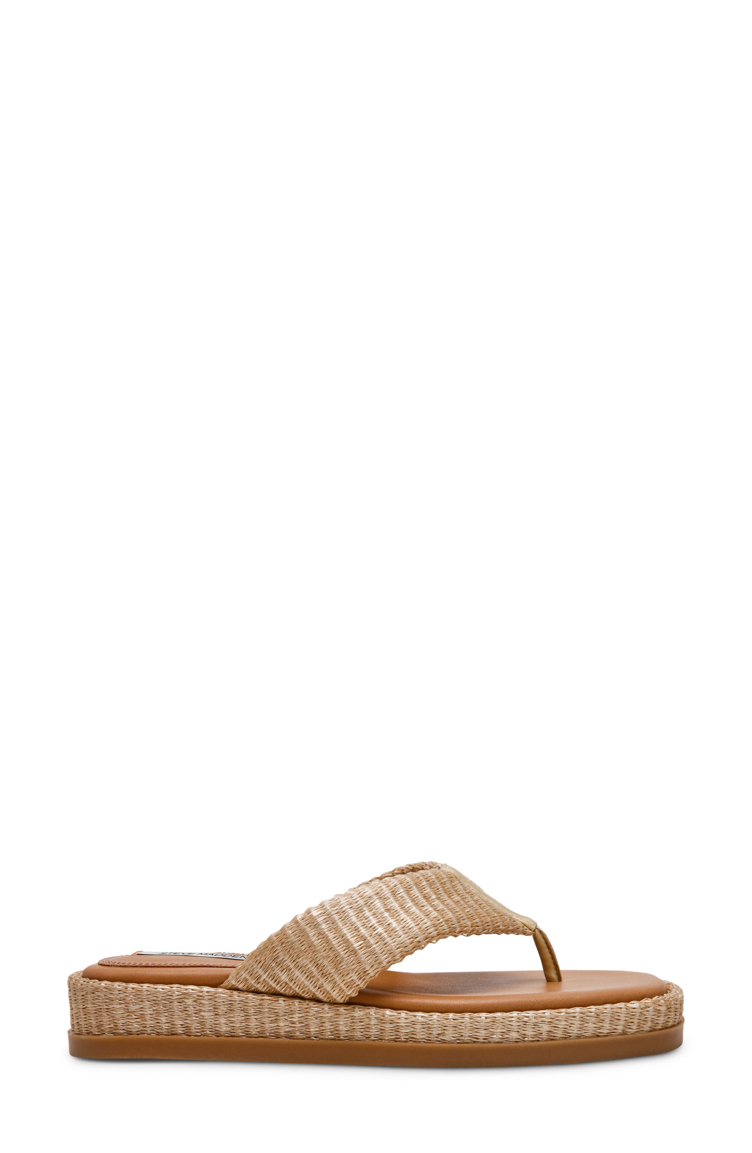 Bella Thong Platform Slide Sandal, Alternate, color, GOLD RAFFIA