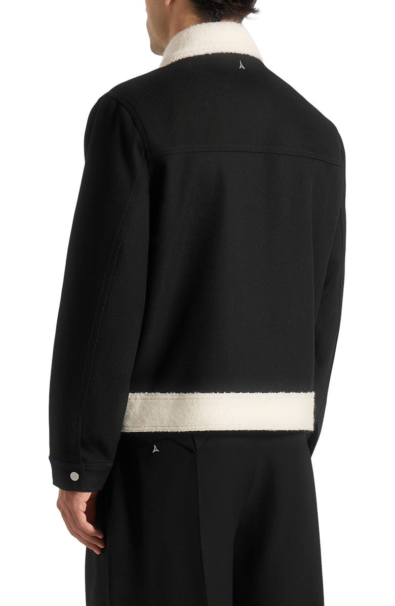 Manière De Voir Keith Twill Contrast Jacket, Alternate, color, Black