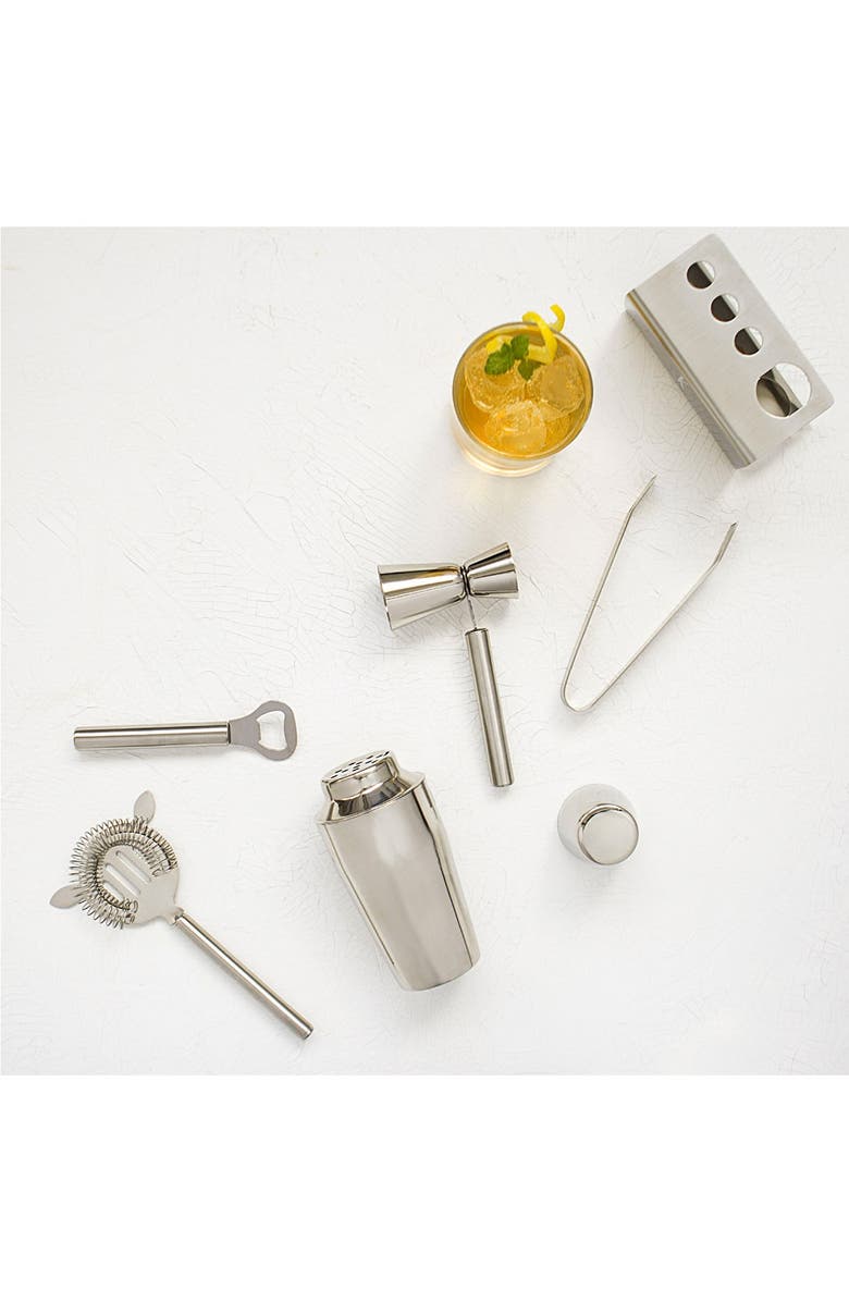 Cathy's Concepts Monogram Stainless Steel Mixology Set, Alternate, color, 