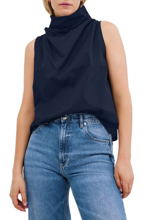 Minna Cowl Neck Cotton Top