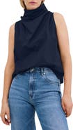 Marcella Minna Cowl Neck Cotton Top