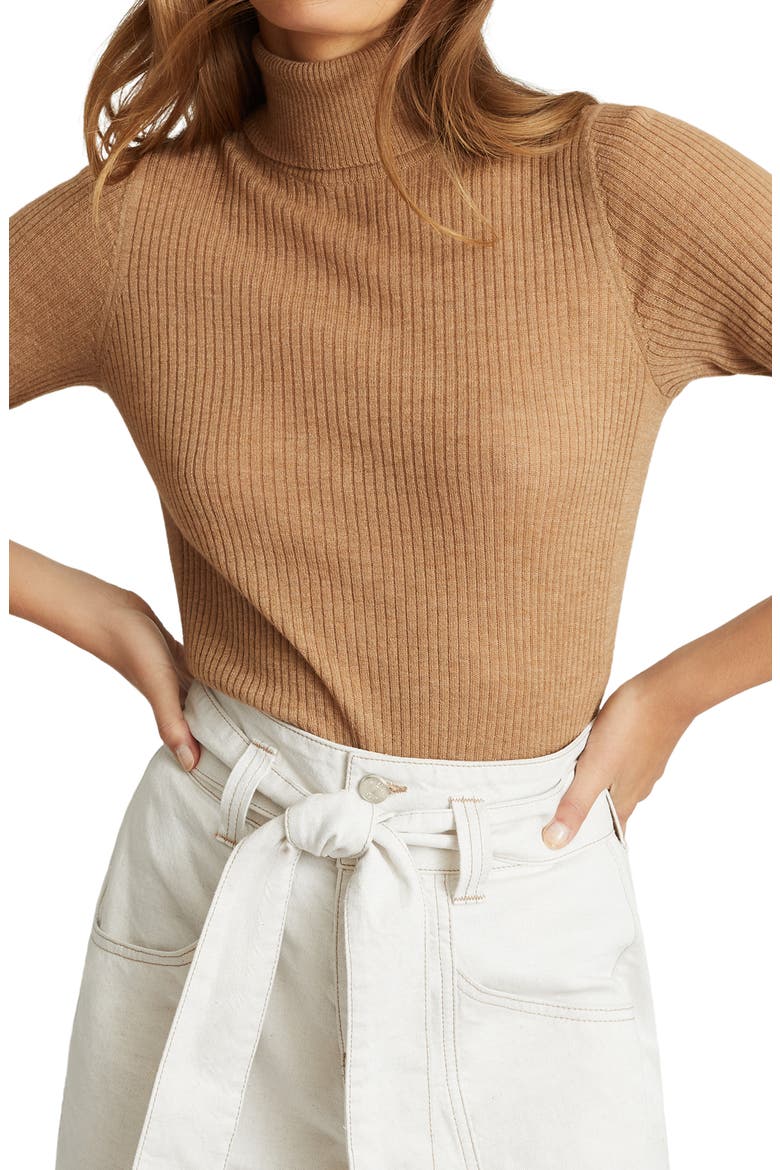 Sophie Wool & Alpaca Blend Turtleneck Sweater, Main, color, CAMEL