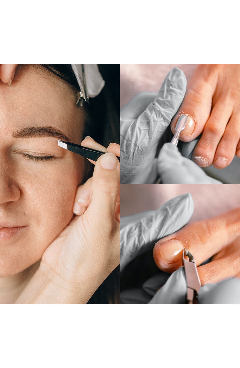 PURSONIC Precision Perfection Bundle Slant Tip Tweezer + Salon-Grade Nail Care Kit, Alternate, color, Multicolor