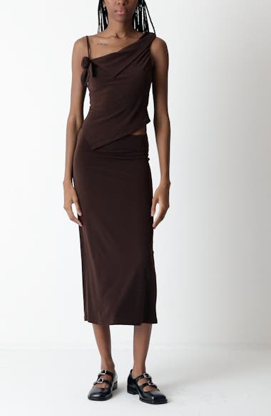 Sandy Liang Dory Stretch Jersey Top | Nordstrom