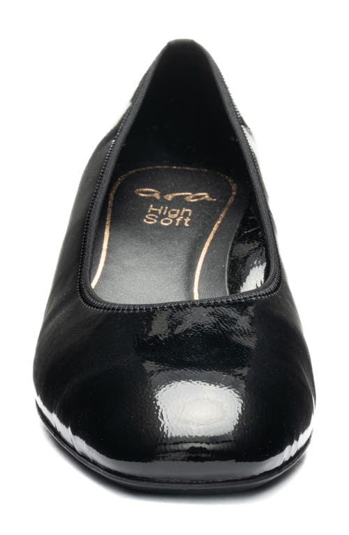 Ara Gypsum Block Heel Pump In Black