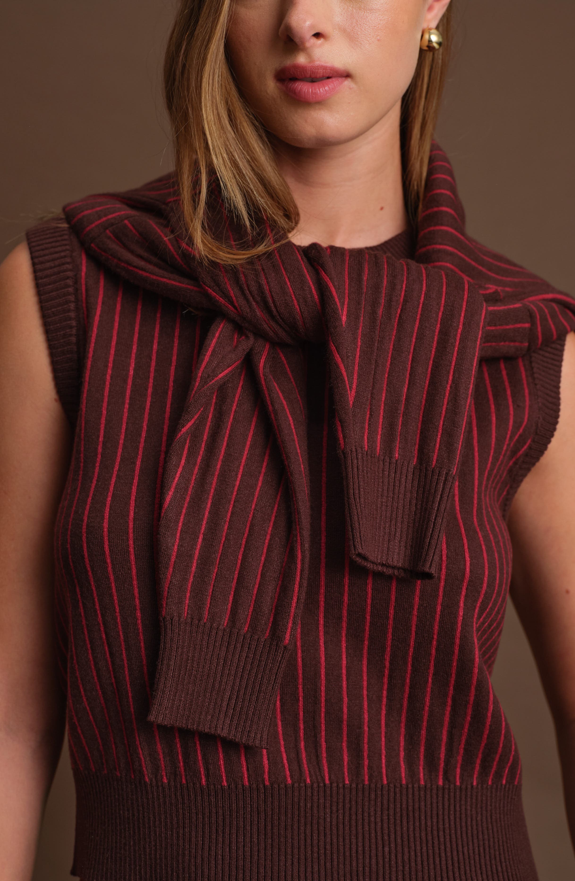 Bruce Stripe Sweater Vest - image 4
