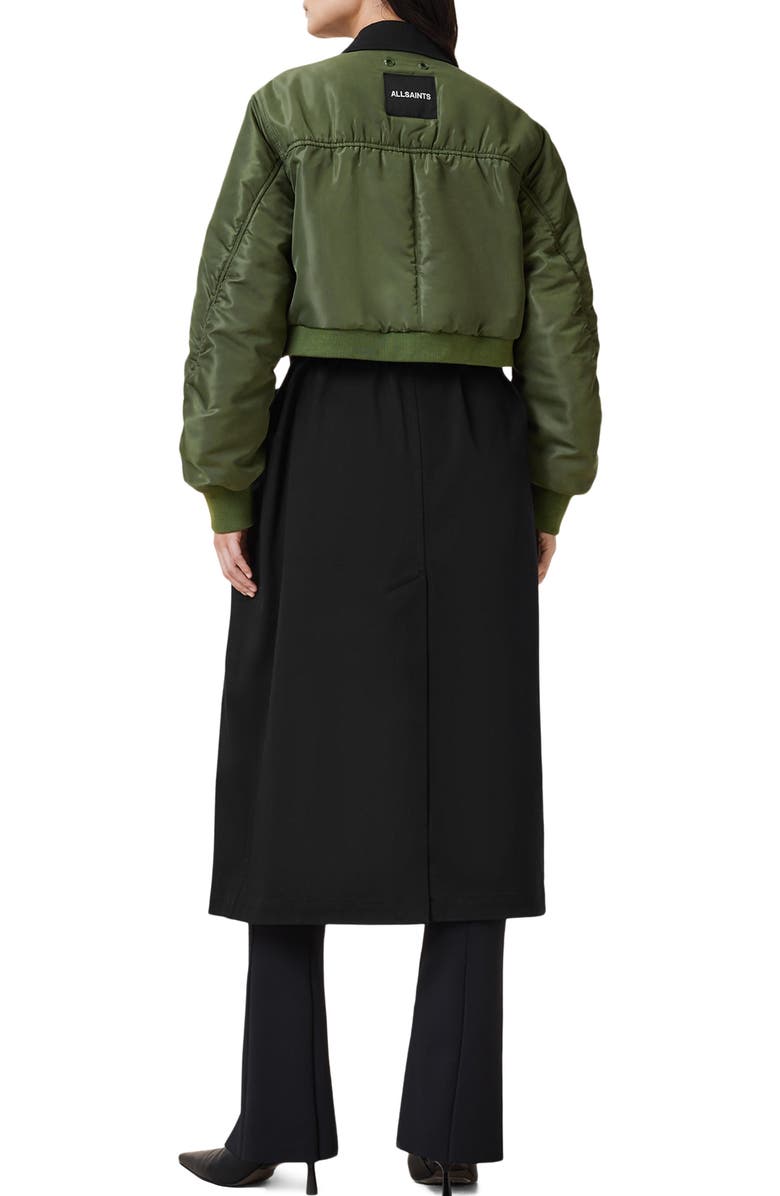 AllSaints Penni 2-In-1 Trench Bomber, Alternate, color, 