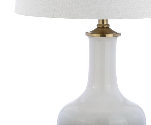 Jonathan Y Gradient Ceramic/brass Led Table Lamp In White/gray