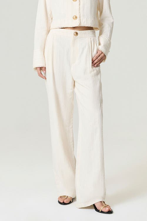 Nocturne Ruffle Trim Detailed Pants In White