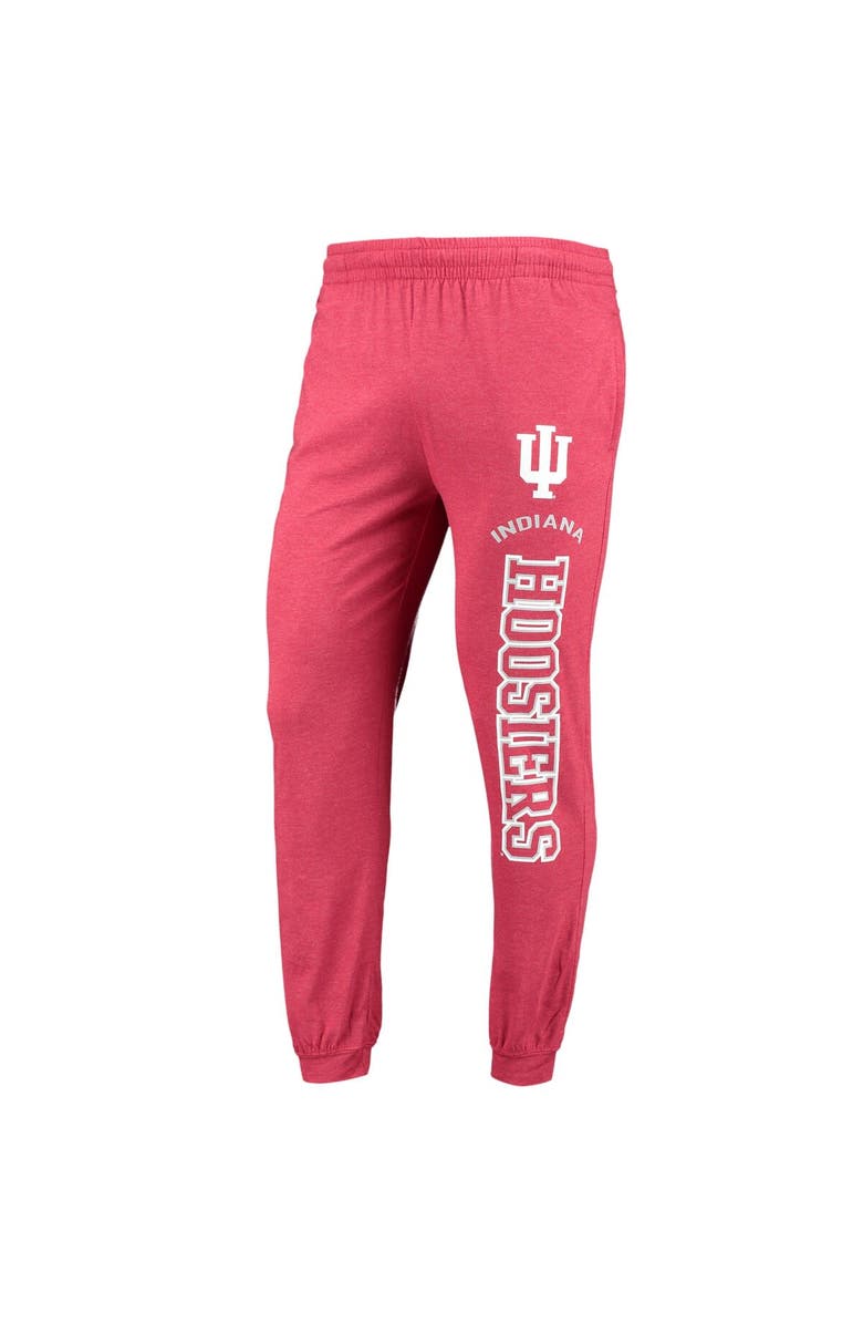 CONCEPTS SPORT Men's Concepts Sport Crimson/Heather Charcoal Indiana Hoosiers Meter Long Sleeve Hoodie T-Shirt & Jogger Pajama Set, Alternate, color, 