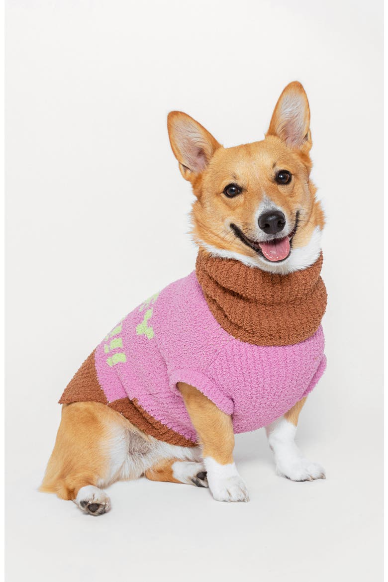 HEY! Turtleneck Pet Sweater, Alternate, color, PINK