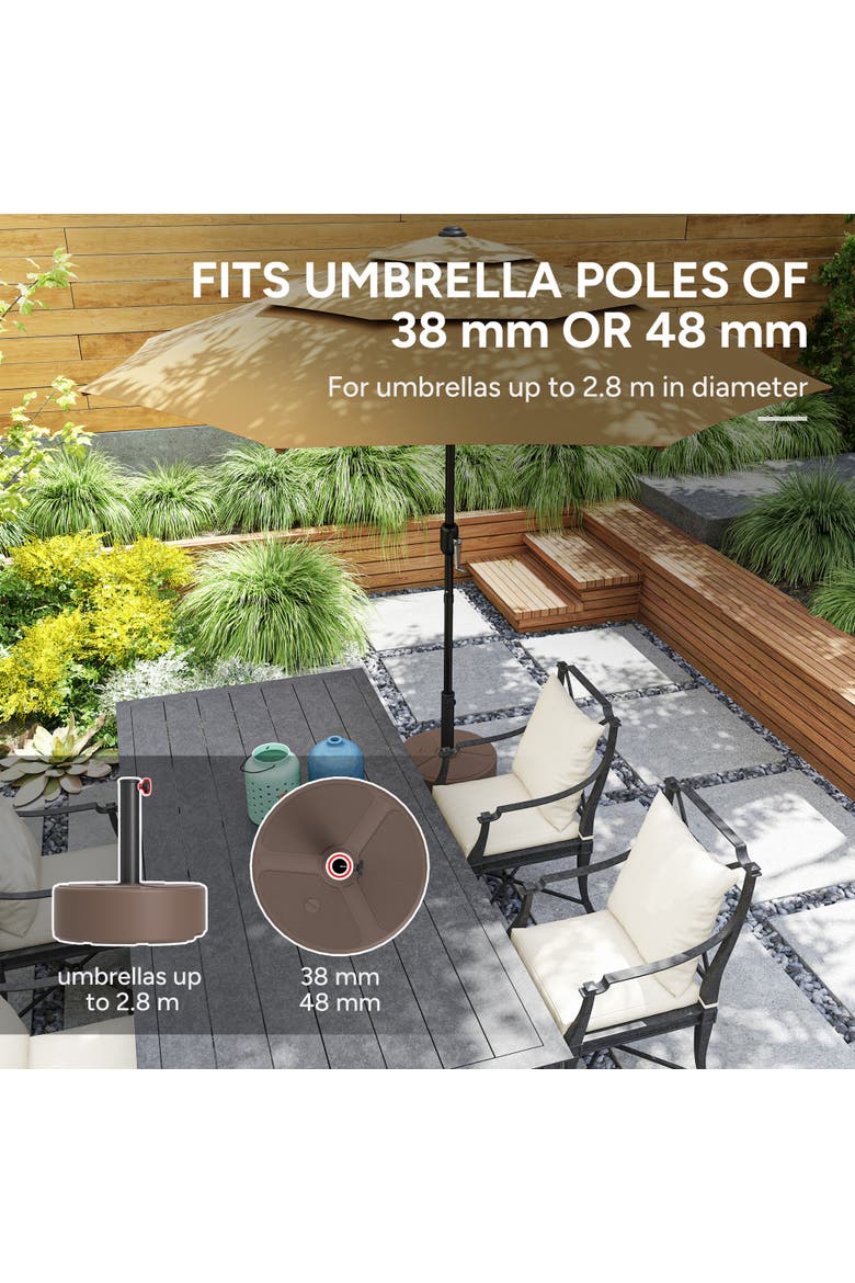 Patio Umbrella Base Holder, Alternate, color, Brown
