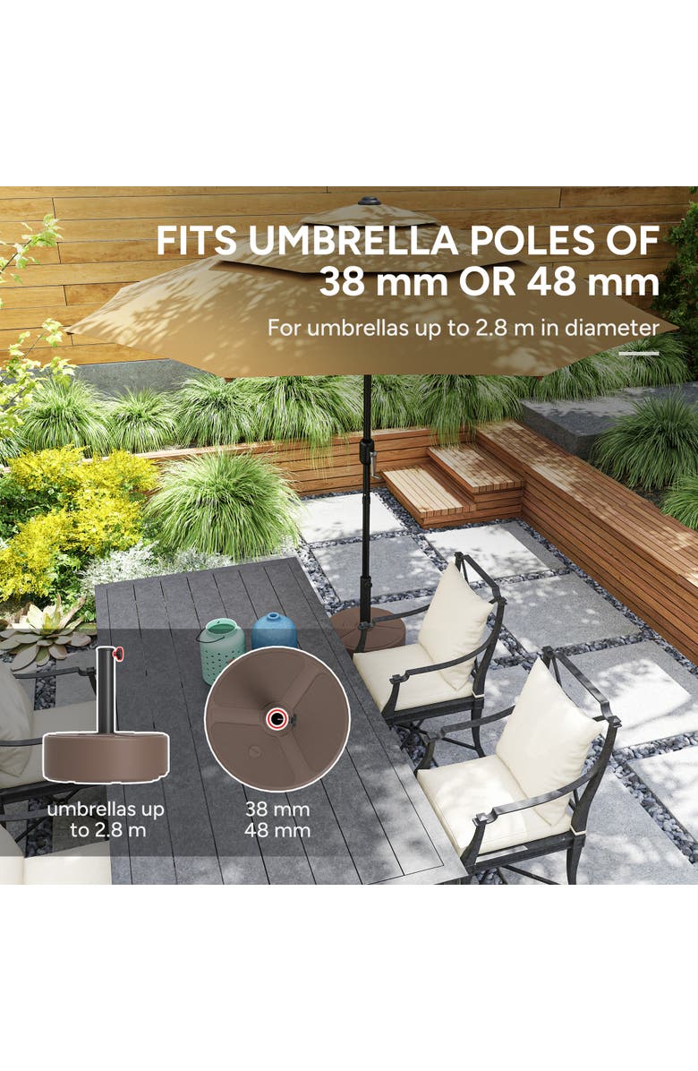 Outsunny Patio Umbrella Base Holder, Alternate, color, Black