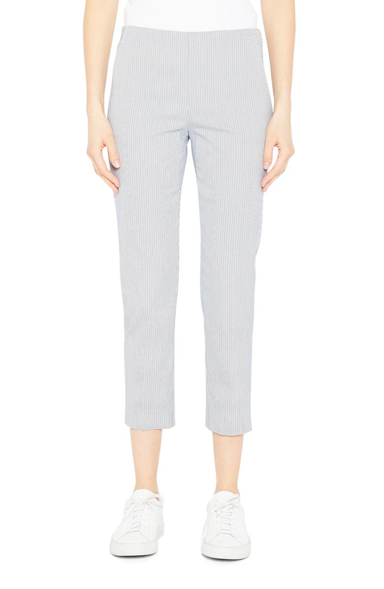Theory Treeca Stripe Crop Pants, Main, color, 