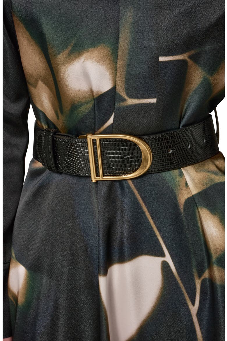 Belted Long Sleeve Dress, Alternate, color, OLIV BRINE