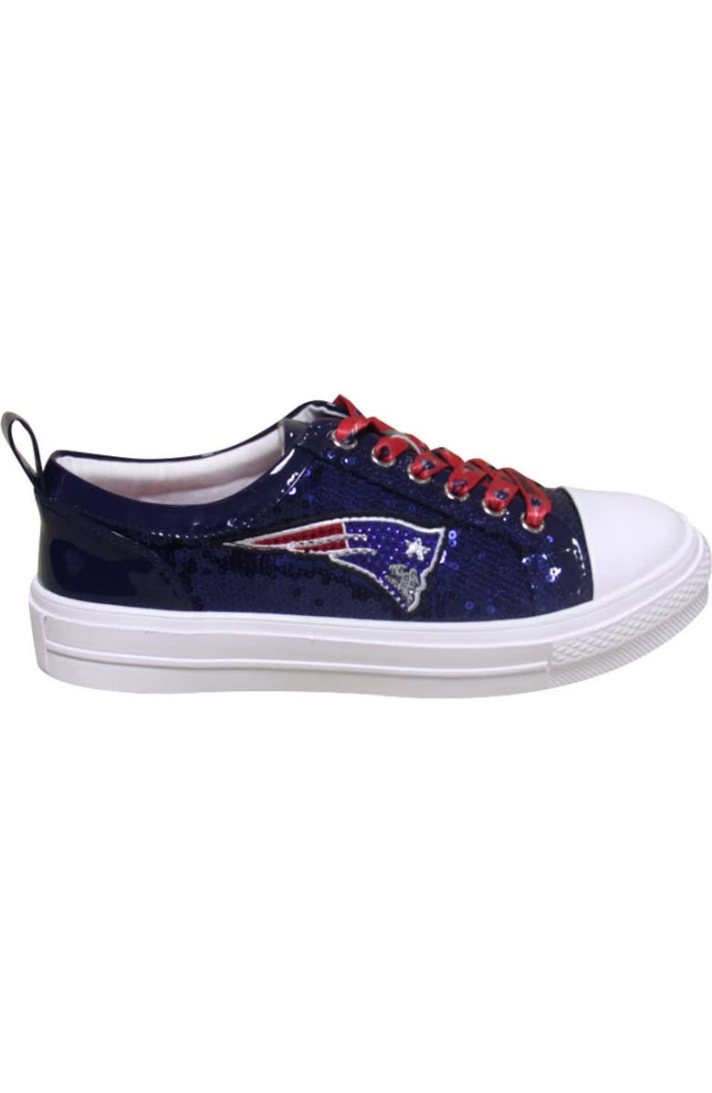 CUCE Women's Cuce Navy New England Patriots Team Sequin Sneakers, Alternate, color,