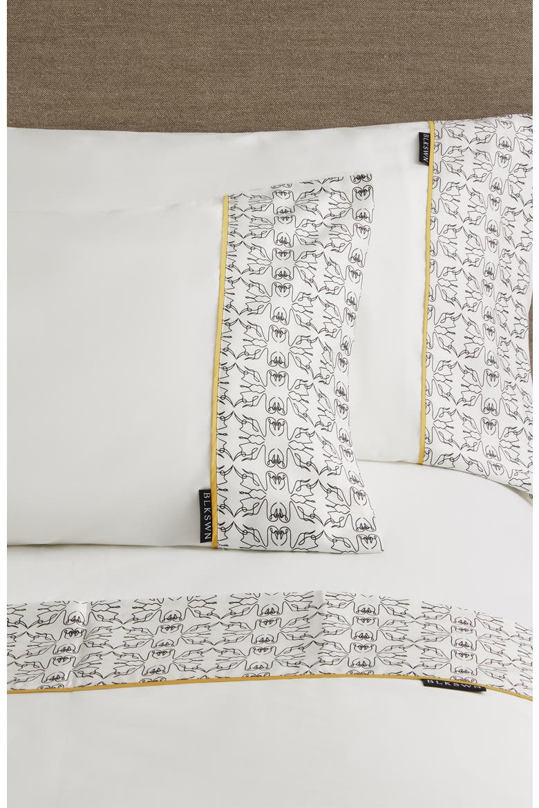 Swn Monogram Sheet Set, Alternate, color, Black & White