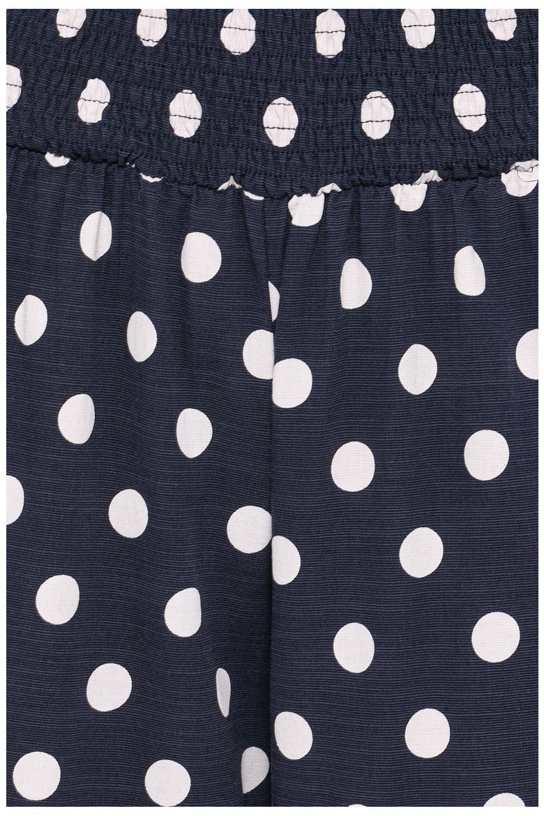 Jillian 2-Piece Smocked Pant Set, Alternate, color, NAVY POLKA DOT