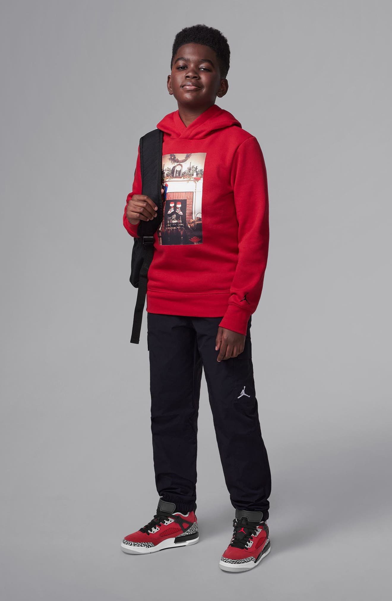 Jordan Kids' Spizike Low Sneaker, Alternate, color, Gym Red/ Black/ Wolf Grey