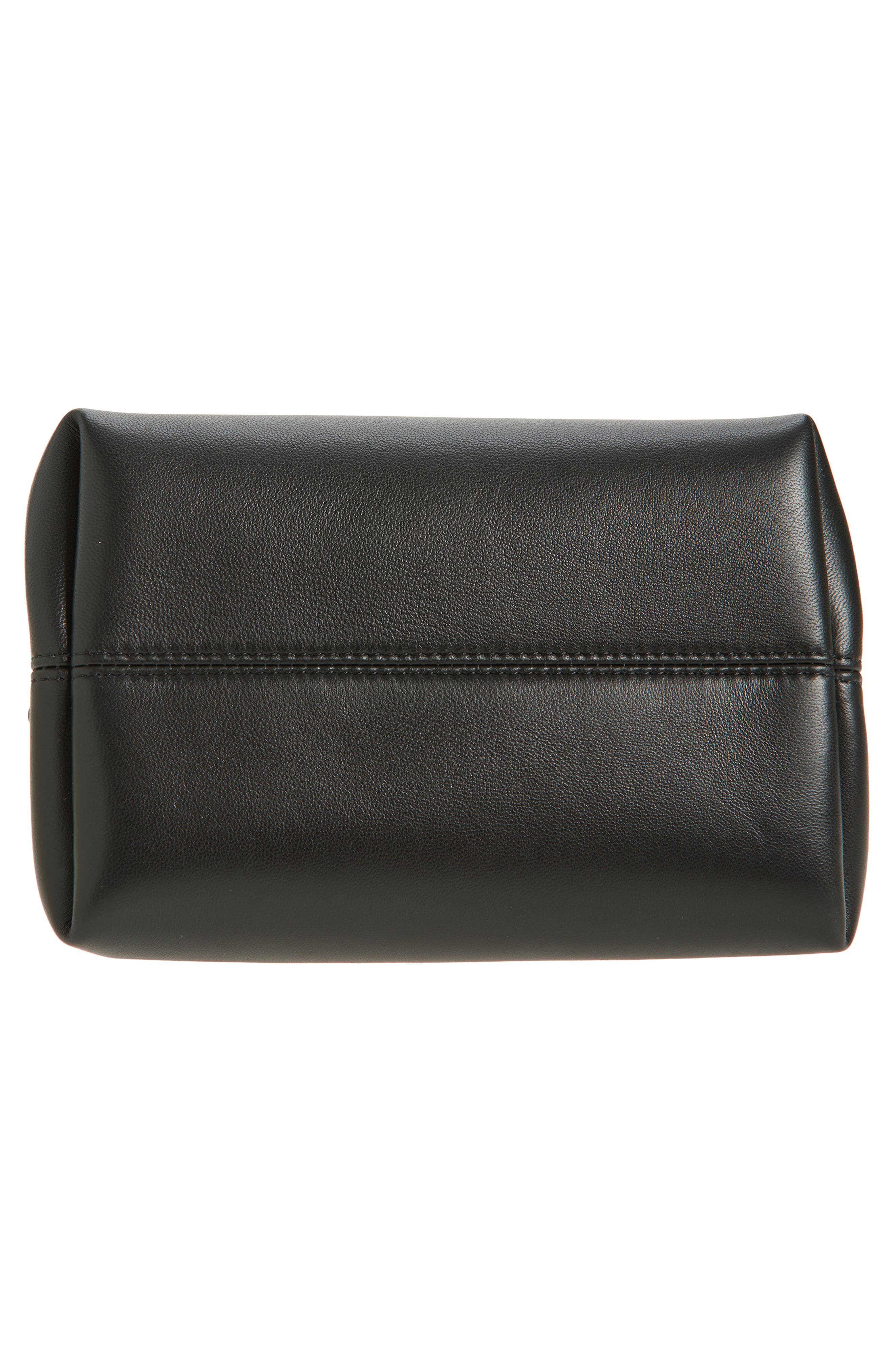 Jacquemus Le Berlingot Leather Frame Handbag, Alternate, color, Black 990