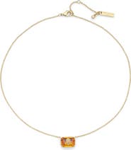 Kurt Geiger London Emerald Cut Pendant Necklace