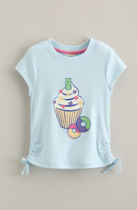 Kids' Side Ruched Graphic T-Shirt