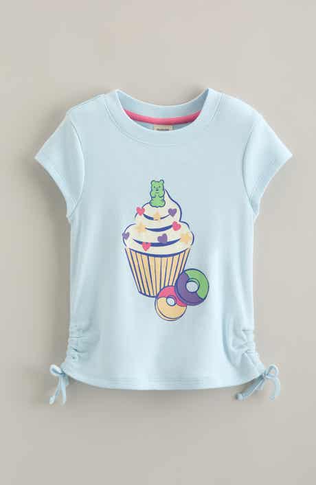 Kids' Side Ruched Graphic T-Shirt