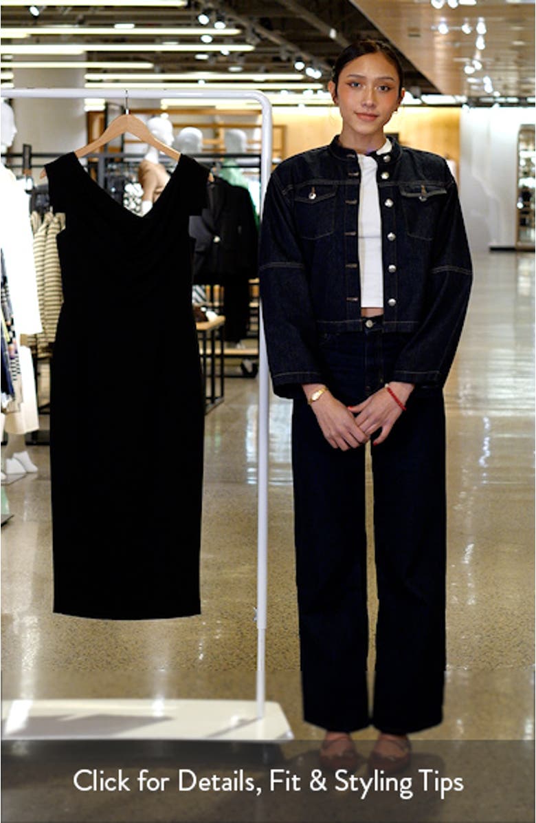 Jacqueline Midi Gabardine Sheath Dress, sales video thumbnail