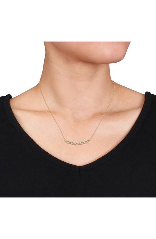 Delmar Diamond Oval Link Necklace In Gold