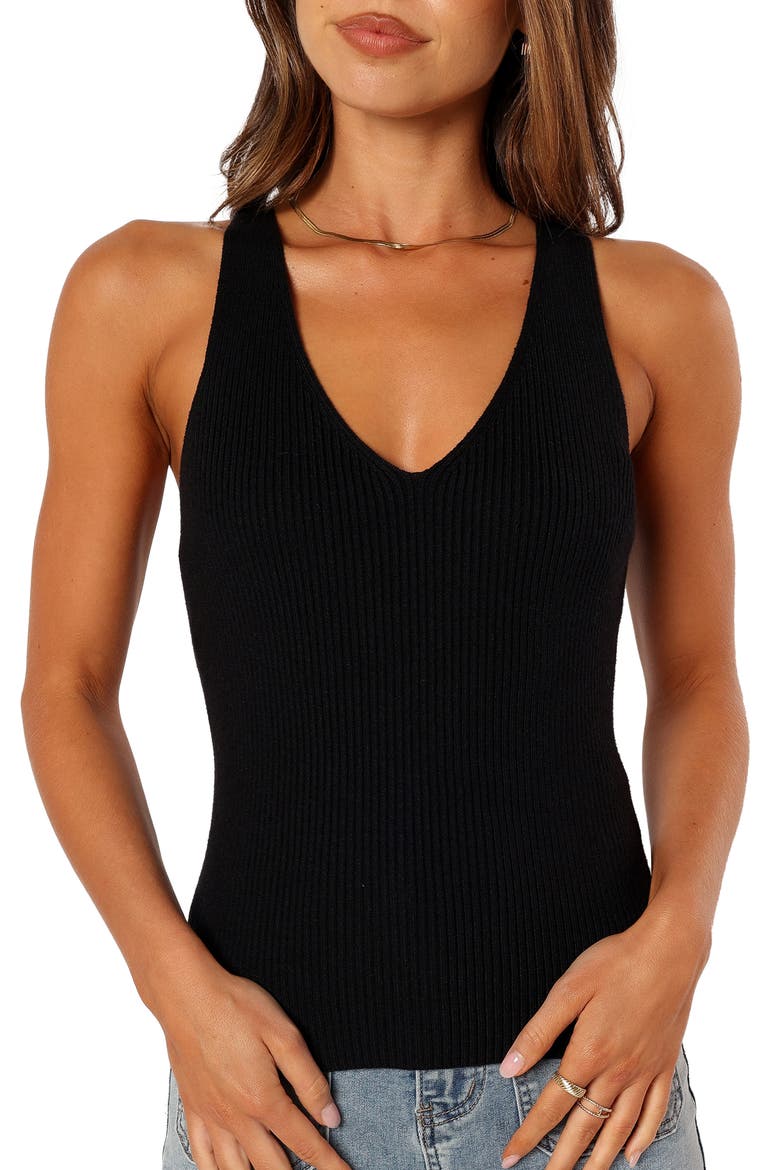 Emily Sweater Tank, Main, color, BLACK
